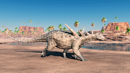 Dinosaur Sauropeltaの写真素材