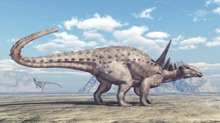 Dinosaur Sauropeltaの写真素材