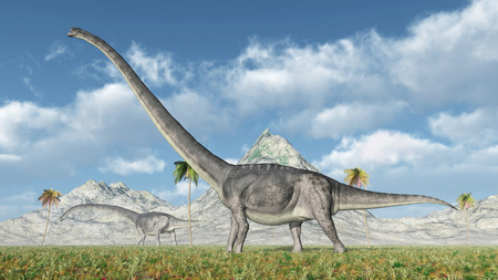 Dinosaur Omeisaurusの写真素材