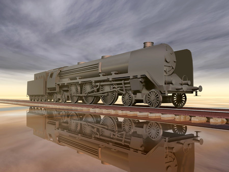 Steam locomotiveの写真素材