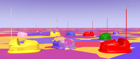 Bumper carsの写真素材