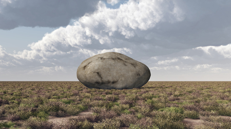 Rock in a landscapeの写真素材