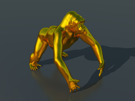 Golden gorillaの写真素材