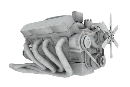 V8 Engine isolated on white background
