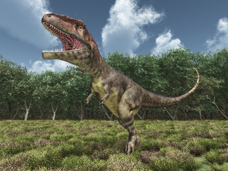 Dinosaur Mapusaurusの写真素材