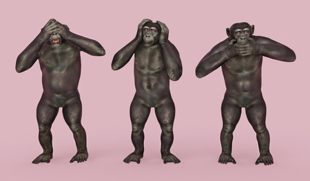 Three wise monkeysの写真素材