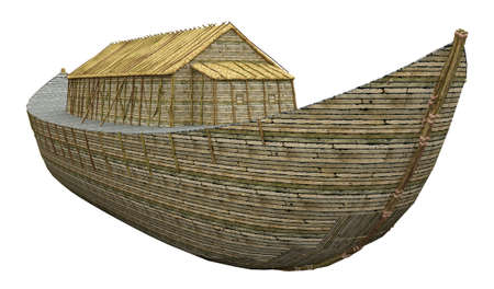 The Ark of Noah isolated on white backgroundの写真素材