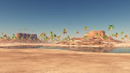 Oasis in the desertの写真素材