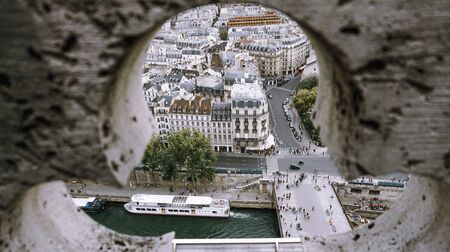 a corner of Paris city from aboveの写真素材