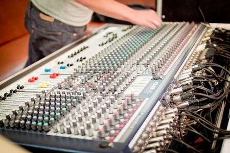 Audio sound mixer in concertの写真素材