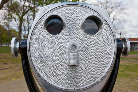 Beach binocular close upの写真素材