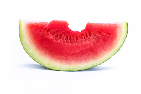 Red watermelon on white background