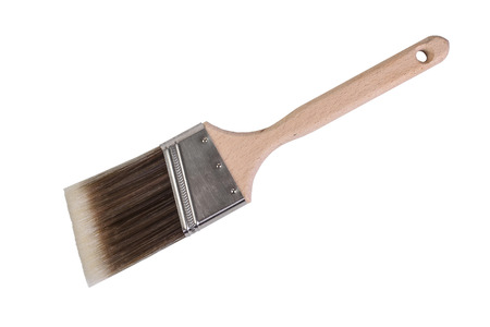 Painters brush isolated on white backgroundの写真素材