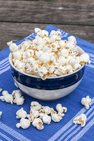 Popcorn inside bowlの写真素材