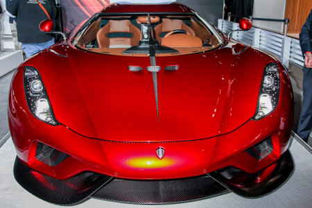 NEW YORK - March 23: A Koenigsegg Regera at the 2016 New York International Auto Show during Press day,  public show is running from March 25th through April 3, 2016 in New York, NY.のeditorial素材