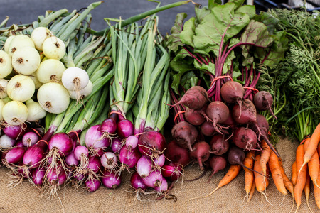 Mixed fresh vegetables from farmers market