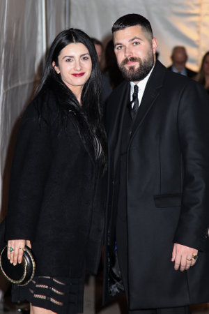 NEW YORK, NY - NOVEMBER 28, 2016: Film director Robert Eggers with guest attends the 26th Annual Gotham Independent Film Awards at Cipriani Wall Streetのeditorial素材