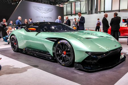 NEW YORK - APRIL 1: Aston Martin  exhibit Aston Martin Vulcan at the 2015 New York International...