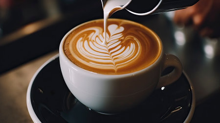 Illustration from details making coffee created with Generative AI technologyの素材