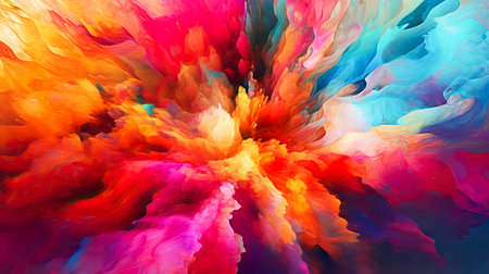 Illustration from colors explosion made by  Generative AIの素材
