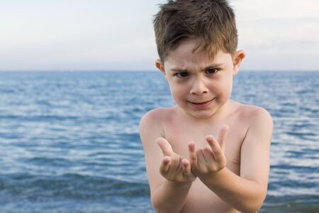 A boy on a beach