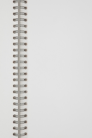 white notebook open page, empty space exercise bookの写真素材