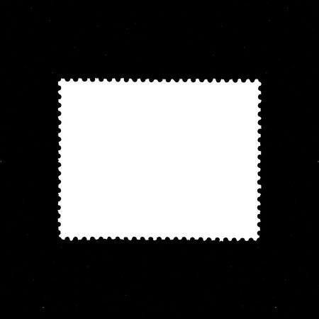 white stamp form background isolated on black backgroundの写真素材