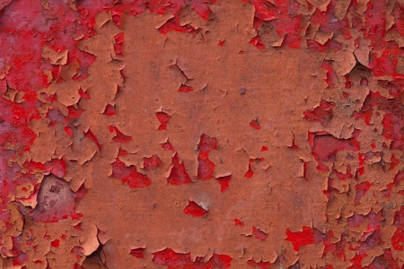 red paint peeling off or old metal painted texture