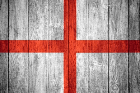 England flag on wooden background or English bannerの写真素材