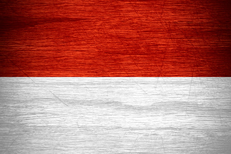Indonesia flag or banner on wooden textureの写真素材