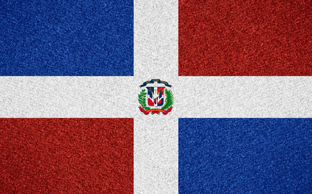 flag of Dominican Republic or symbol  on abstract backgroundの写真素材