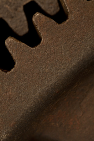 close-up of cogwheel or vintage machinery abstract backgroundの写真素材