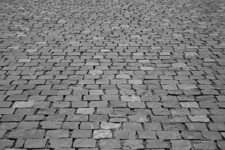 black sett pavement background or abstract paving texture
