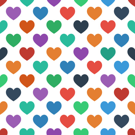 Heart icons full in flat UI colors vector illustration setのイラスト素材