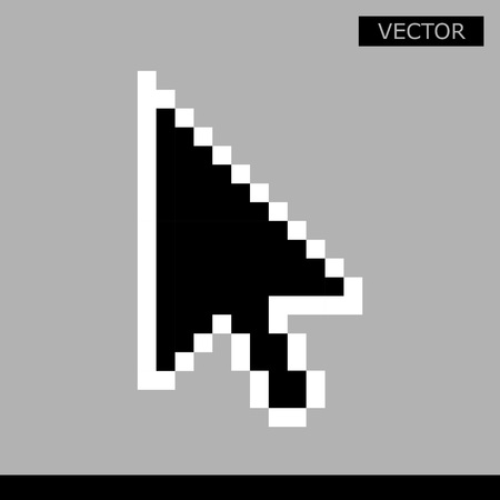 Pixel cursor arrow iconのイラスト素材