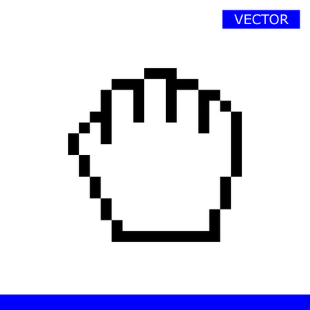 Pixel mouse hand cursor icon vector illustrationのイラスト素材