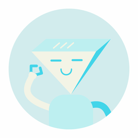 Modern chat bot character sign icon