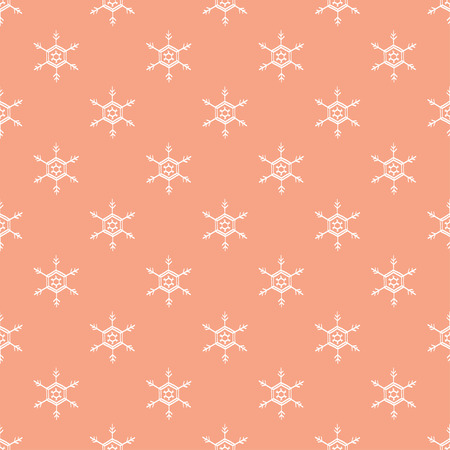 Seamless snowflake pastel white pattern vector illustrationのイラスト素材