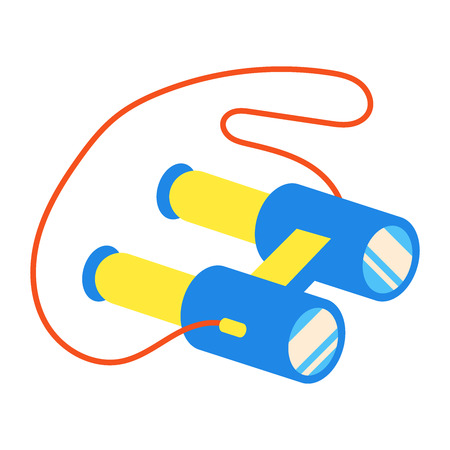 Binoculars icon sign flat style design vector illustration isolated on white background.のイラスト素材