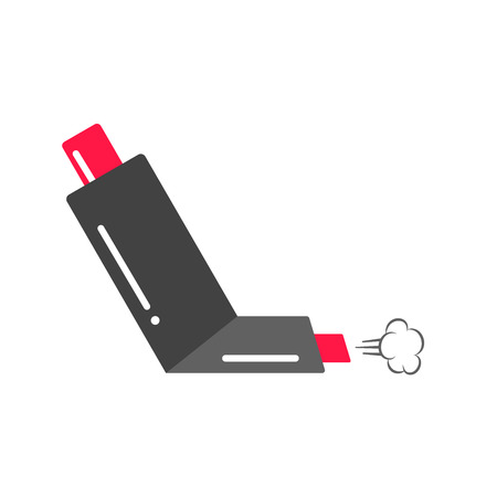 Inhaler spray flat style design iconのイラスト素材