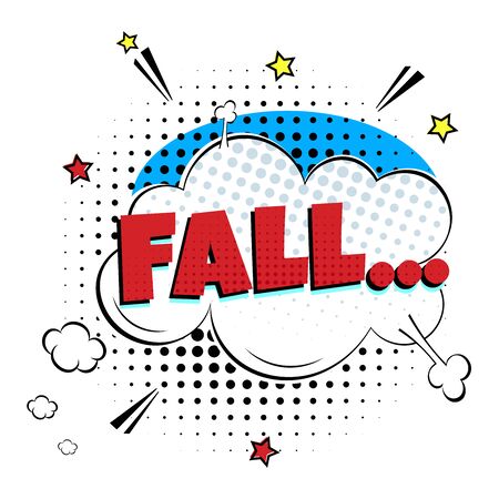 Comic Style Flat Design. Dynamic Pop Art Vector Illustration Isolated On White Background. Exclamation Concept Of Comic Book Style Pop Art Voice Phrase.のイラスト素材