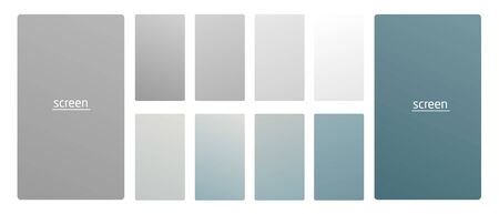 Vibrant and smooth gradient soft gray colors for devices, pc and modern smartphone screen backgrounds set vector ux and ui design illustrationのイラスト素材