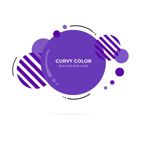 Modern liquid abstract element shape memphis style design fluid vector colorful illustration banner simple shape template for presentation, flyer, brochure isolated on white background.のイラスト素材