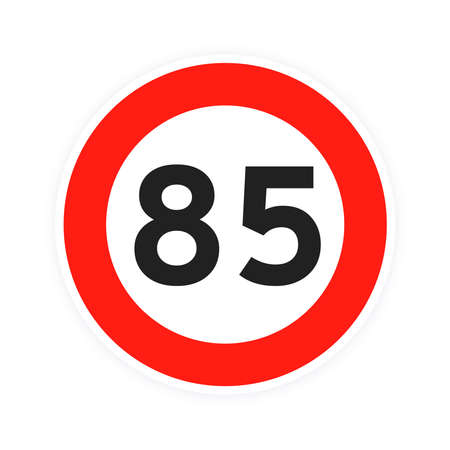 Vector of Speed limit 85 round road - ID:169842920 - Royalty Free Image ...