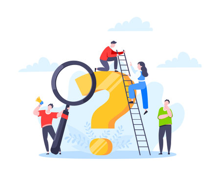 Q And A Or Faq Concept With Tiny People Characters Big Question Mark Frequently Asked Questions Template Answers Business Support Concept Flat Style Design Vector Illustration のイラスト素材 ストックフォト 写真素材のstock Foto ストックドットフォト