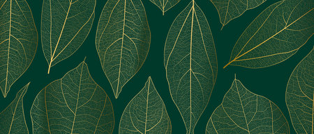 Leaf vein skeleton texture abstract background with close up plant leaf cells ornament texture...