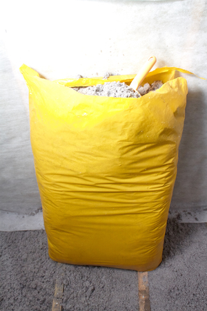 The ecologicaly clean cellulose insulation, insulation from recycled newsprintの写真素材