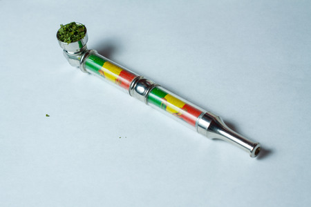 a bunch of dry medicinal cannabis marijuana intended for smoking for medical purposes rastafaray hippiの写真素材