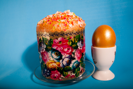 Easter eggs painted in beautiful bright colorsの写真素材