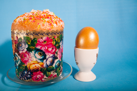 Easter eggs painted in beautiful bright colorsの写真素材